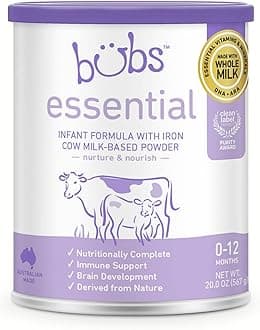 Essential Infant Formula, with Iron, Cow Milk-Based Powder, for Infants 0-12 Months, Made with Non-GMO Milk, 20 oz