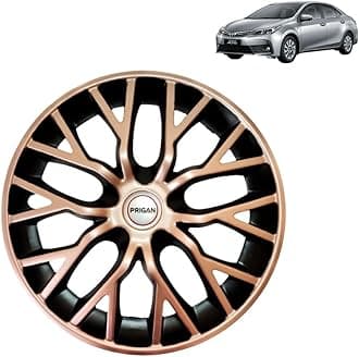 Prigan Altis (G Model Only) Copper Black Wheel Cover 15 Inch for Toyota Altis (Set of 4 Pcs) (Press Fitting) Model- Phantom_Copper_15