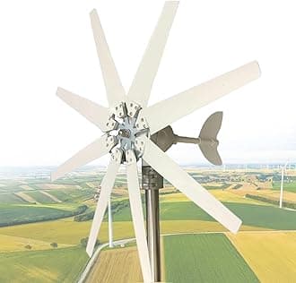 12000W Wind Power Turbine Generator, 8-Blade Windmill Power Generator with Controller, Wind Generator for Home Use,10000W-24V