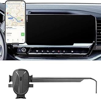 Car Phone Holder for Chevy Silverado/GMC Sierra 1500/2500/3500 Accessories 2022 2023 2024 2025 Custom Dash Mount Cell Phone Holder for Most Smartphones One-Hand Operation(with 13.4inch Screen)