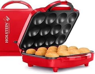 Cupcake Maker, Non-Stick Coating, Red - Makes 12 Full Size Cupcakes, Muffins, Cinnamon Buns, and much more for Birthdays, Holidays, Bake Sales or Special Occasions