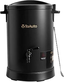 TOAUTO 12Lbs Digital Wax Melter for Candle Making,Easy Pour Spout Large Electric Wax Melting Pot, Wax Melter with Accurate Temperature Control Panel,No Cloggy for Production Soap Candle- 1100W