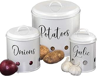 Food Storage Containers Set with Lids, Farmhouse Home Kitchen Décor Rustic Vintage Canisters