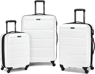 Samsonite Omni PC Hardside Expandable Luggage with Spinner Wheels, 3-Piece Set (20/24/28), White