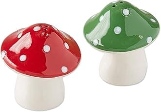 Design Imports DII Ceramic Salt & Pepper Shaker Set, Mushrooms