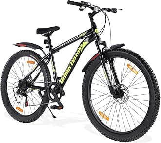 Urban Terrain Galaxy Max Multispeed High Performance Mountain Cycles for Men with Complete Accessories MTB Bike 27.5T (7 Speed, Green)