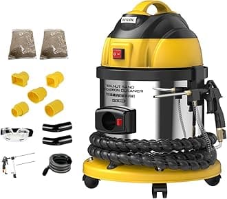 Walnut Blaster, Walnut Sand Blasting Kit Engine DE-Carbon Machine,Intake Manifold/Intake Valves/Exhaust Valves/Pipe Valve, Sand Blaster for Carbon Deposit Removal with 2kg Sandblasting Grit