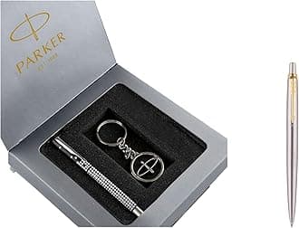 Parker Vector Roller Ball Pen with Free Key Chain Jotter Stainless Steel GT Ball Pen