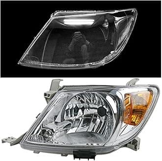 Compatible For Toyota Hilux Vigo 2005~2008 Transparent Headlamp Lamp Shade Headlight Shell Lens Plexiglass Replace The Original Lampshade(Right)