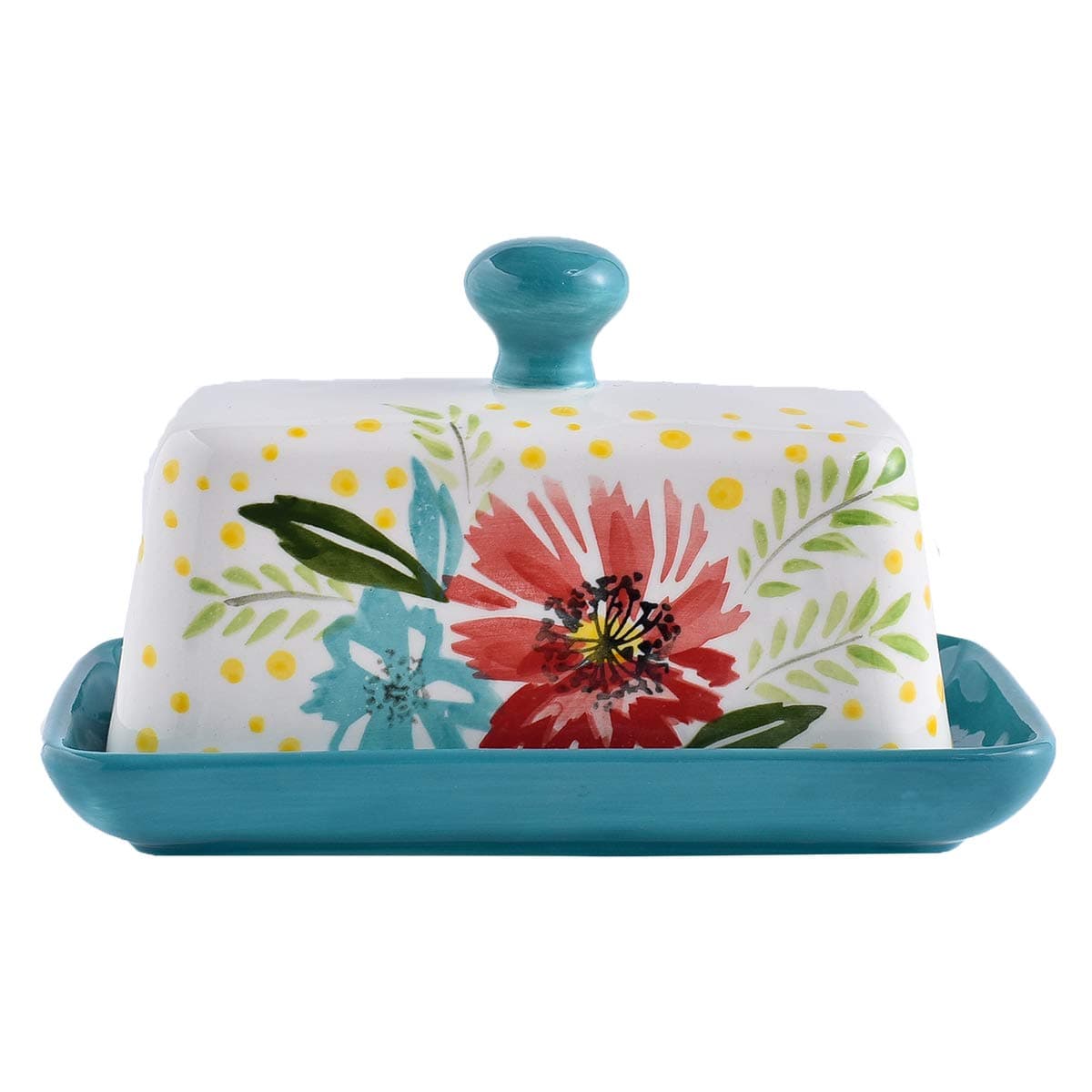Wisenvoy Butter Dish Ceramic Butter Dish with Lid Butter Keeper Butter Dish w...