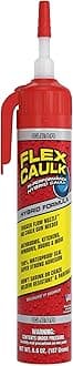 Flex Caulk, Waterproof & Weatherproof Hybrid Polymer Sealant, Strong, Paintable, Indoor, Outdoor, Bath, Shower, Sink, Window, Baseboards, Door, RV, Roof, Wood, Auto & Marine, Clear, 6.6 oz, 1-Pack