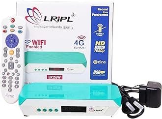 LRIPL LR26W HD Set Top Box - Free Dish Setup Box FTA MPEG4 Technology | Required Antena for Watch Free Channel- Work with Any Dish antena-FTA