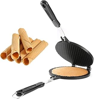Dyna-Living Waffle Cone Maker Home Ice Cream Cone Maker 6.7" Waffle Maker Non-Stick Egg Roll Maker Waffle Bowl Maker for DIY Ice Cream Waffle Cone Dessert