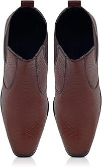GenericMen's Chelsea Boots, Snake Pattern Leather, Black Ankle Boots with Elastic Side Panels, Stylish & Versatile Formal & Casual & Versatile