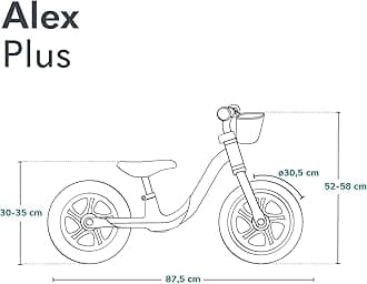 lionelo Arie Running Bike Children Bike up to 30 kg, Saddle and Handlebar Adjustable, handbrake, 12 inch Eva, Foam Wheels, Metal Frame, footrest, Bag, EN 71 (Lemon Yellow)