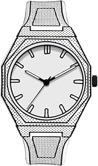 - Men's Anime-Inspired Fashion Sketch Wristwatch Minimalist Creative Wormhole Design Stylish and Durable Timepiece for Men's Sports Watch