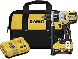 DEWALT 20V MAX XR Hammer Drill/Driver Combination Kit with Power Detect Tool Technology, 1/2 Inch, Battery and Charger Included (DCD998W1)