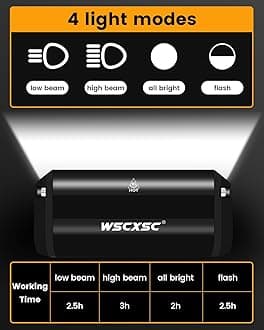 Bright Bike Light for Night Riding Bike Light 9000 Lumens High Beam Light Low Beam Light USB Rechargeable Waterproof Bike Flashlight and Tail Light for Adults Kids Mountain Road