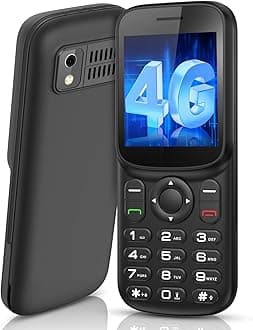 T185 | 4G SIM Free Mobile Phone Unlocked with Dual Nano SIM Slot | 1.8" LCD Screen | Bluetooth | 1000 mAh Battery | FM Radio | Compact Basic Mobile Phone with Torch| Pay As You Go Phones All Carriers