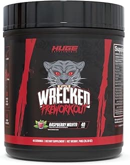 - Wrecked Pre Workout, Advanced Formula, Boosts Energy, Focus, Pumps & Performance, 10g L-Citrulline, 6.4g Beta Alanine, 5g Tyrosine, 1g Alpha GPC, 375mg Fast-Acting Caffeine & More