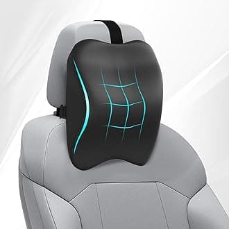 - Ultimate Car Neck Head Rest Pillow | 2 Years Warranty | 100% Memory Foam Comfortable Rides, Cervical Support - Relieves Neck Pain | 11 x 10 x 4 Inch | Washable Black Velvet Cover | Pack of 1