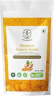 Shiva Organic Himalayan Turmeric Powder/Haldi 400 grams - High Curcumin level - Preservative/Chemical Free
