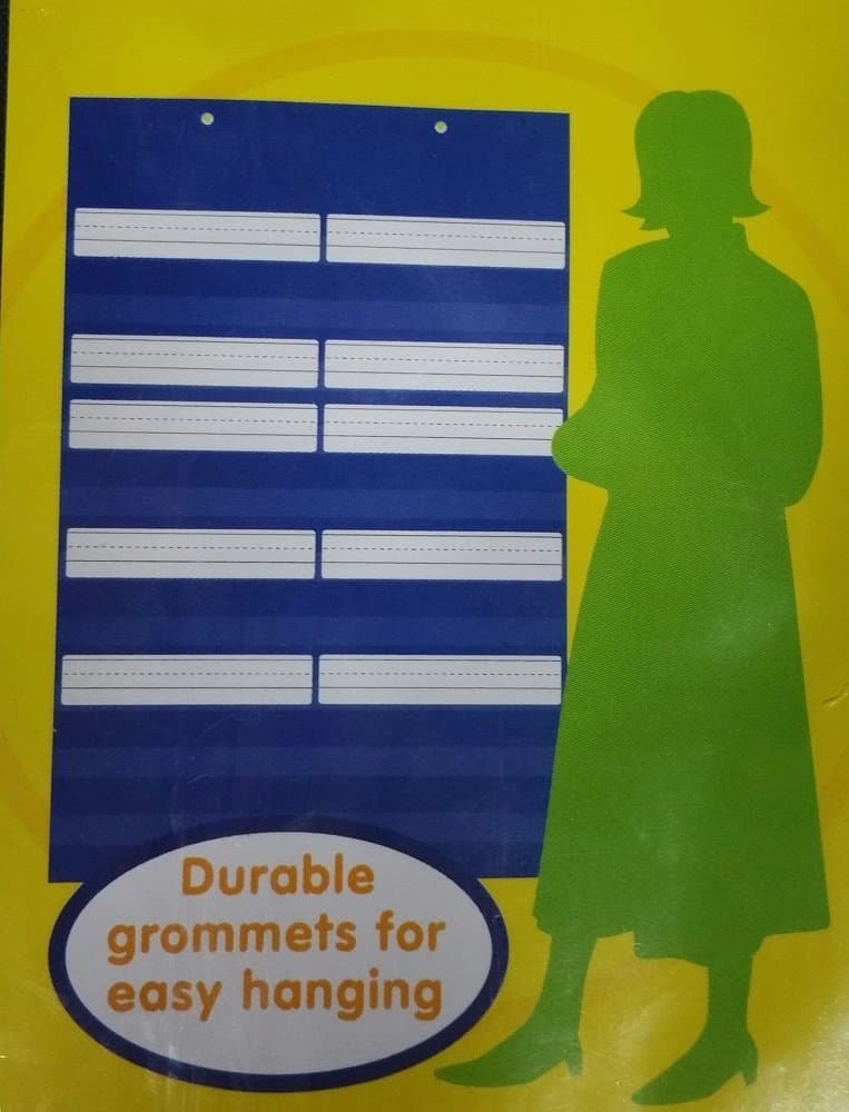 Active Minds Fabric Pocket Chart (Blue)