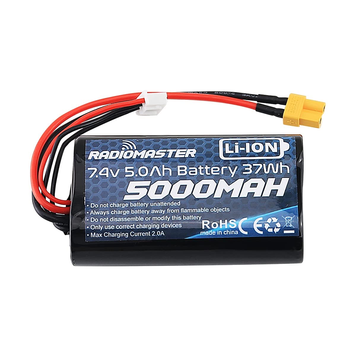 TX16S Battey 5000mAh 2S 7.4V XT30 JST-XH Plug TX16s Transmitter 1Pack