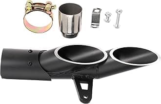 38mm-51mm Slip on Exhaust Tips, 1.5-2" Motorcycle Muffler Tip Pipe with Dual Outlet for Kawasaki Ninja 400 Z650 ZX6R10R, for Honda CBR 500 300R, for Yamaha FZ1 250 300