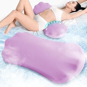 Lower Back Pain Relief Pillow for Sleeping Memory Foam Lumbar Support Pillow for Side Back Sleepers - Ergonomic Cooling Waist Pillow - Back Pain Relief Wedge Cushion Bolster Pillow for Bed, Car, Sofa