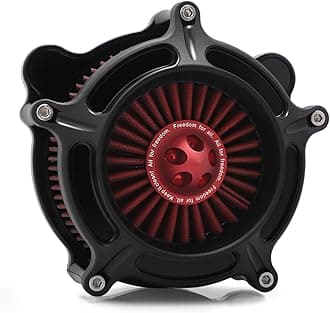 For harley davidson Sportster Air Cleaner filter street road glide M8 softail dyna 103 107 air intake Road King touring (OPS Black - Red -Red spike, Model C : Softail 16-17,Touring 08-16)