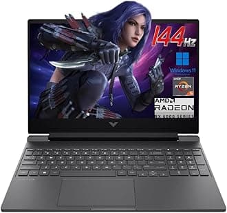 Victus 15.6" 144Hz FHD Gaming Laptop,AMD Ryzen 5 7535HS,16GB DDR5 RAM,1TB SSD,AMD Radeon RX 6550M(Beats RTX 2050),Backlit Keyboard,Windows11 Pro, Mica Silver (16GB RAM | 1TB SSD)