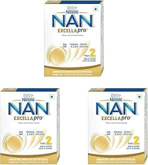 EXCELLAPRO Nan Stage 2 Follow-Up Formula Milk Powder For Babies (After 6 Months), With Dha-Ara, 400G Bag-In-Box Pack, Infant (Pack of 3)
