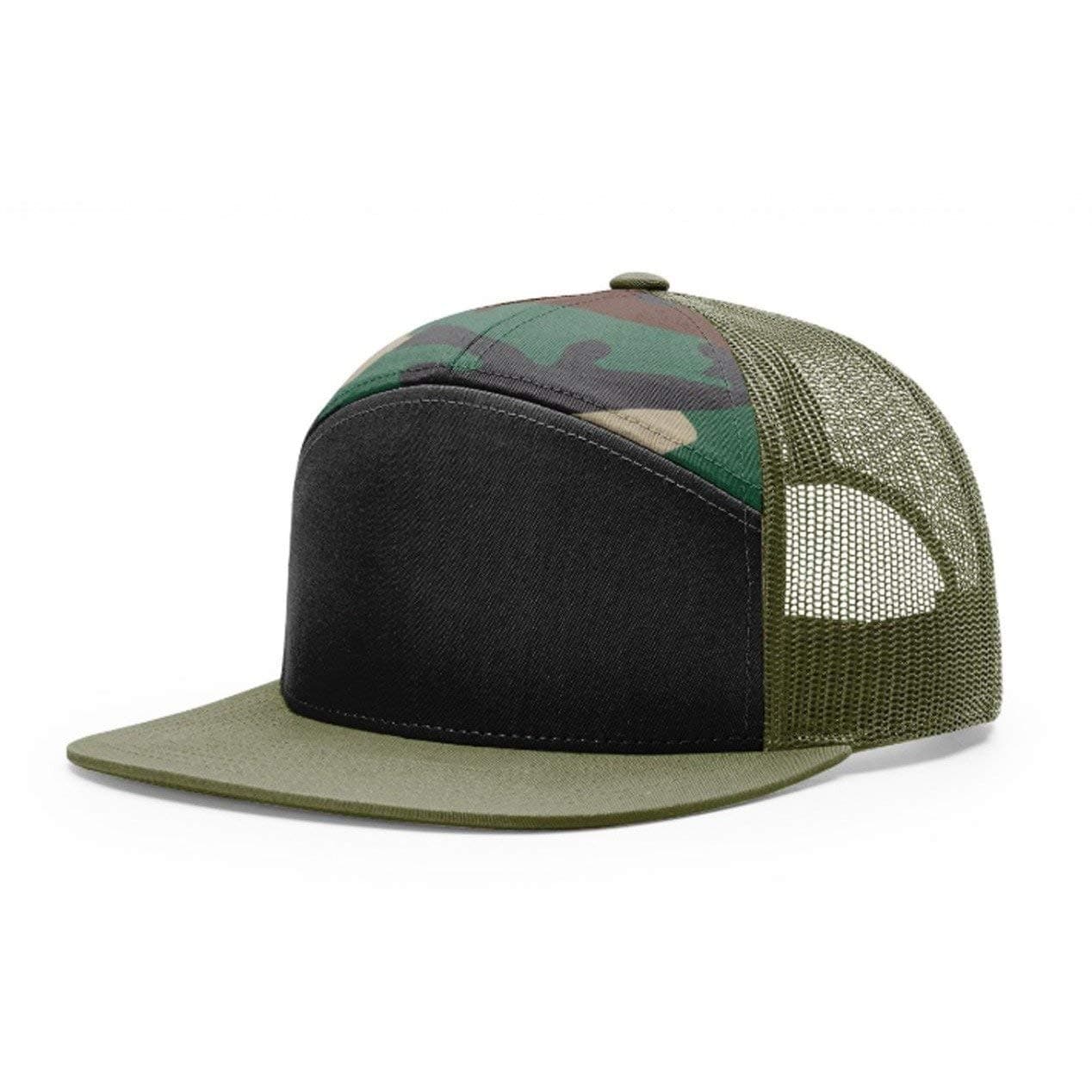 Richardson 168 Seven-Panel Trucker Leather Patch Hat