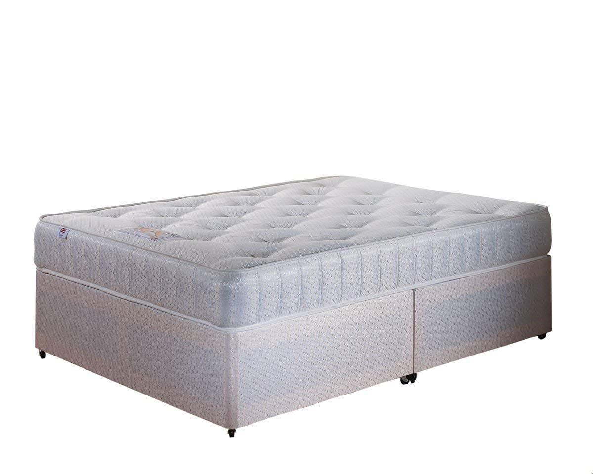 Somnior Beds Divan, polyester, White, Double