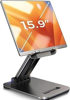 LISEN iPad Stand, Tablet Stand, Smartphone Stand, Compatible with up to 15.9 Inches, Relieves Eye Strain, Convenient Gadget for Business Trips 【Compatible with Switch 2 as well】iPad Mini, Extendable