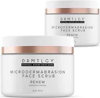 Microdermabrasion Facial Scrub and Face Mask. Non-Abrasive Face Exfoliator Improves Acne Scars, Blackheads, Pore Size, and Skin Texture (2 oz (Pack of 2))