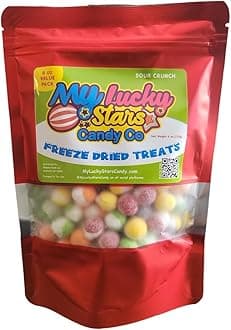 6 oz Freeze Dried Candy Skittles, Sour Crunch Flavor (Pack of 1)