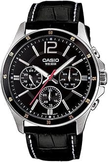 Casio Enticer Chronograph Black Dial Men's Watch - MTP-1374L-1AVDF (A834)