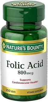 Folic Acid 800 mcg Tablets Maximum Strength, 4 Bottles (250 Count)