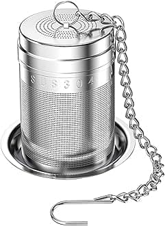 18/8 Stainless Steel Tea Infuser, Extra Fine Mesh Tea Infusers for Loose Tea, Tea Strainer Steeper Filter for Brew Tea, Spices & Seasonings (1)