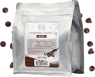 Milk Chocolate Chips, No Added Sugar, Keto & Low Carb, Gluten Free, No Sugar Alcohols, 20 oz Bag for Baking & Desserts