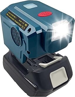 200W Power Inverter Generator Fit for Makita 18V Lithium Battery, DC 18V to AC 110V-120V Portable Power Station with Dual USB Outlet and AC Outlet and 200LM LED Light Battery Inverter