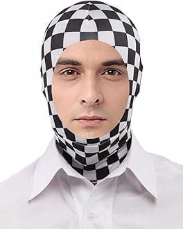 SeeksmileUnisex Spandex Zentai Hood Mask for Halloween Cosplay Costume Hood Open Face Faceless Mask