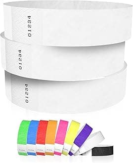600 WristCo White Tyvek Wristbands for Events - Comfortable Tear Resistant Paper Bracelets ID Wrist Bands for Concerts Festivals Admission Party Identification