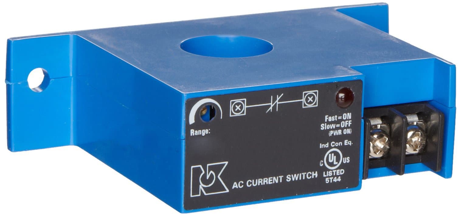 NK Technologies AS3-NCAC-FT AC Current Sensing Switch, Normally Closed, Solid-core, Top Terminal, 1-6, 6-40, & 40-175 Amp Input Range, AC Output