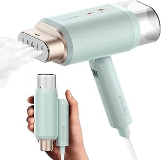 Garment Steamer, Garment Steamer, Travel Iron, 2 Steam Levels, 20 Second Fast Heating, Vertical Ironing, 1200W Compact Steamer, Green
