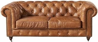 Modern & Classic Leatherette Chesterfield 2 Seater Sofa Set (2-Person Sofa) (Two Seater)