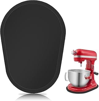 Bamboo Mixer Slider Compatible with Kitchen aid Bowl Lift 5-8 Qt Stand Mixer - Kitchen Countertop Storage Mover Sliding Caddy for Kitchen Aid 5-8 Qt Mixer (5-8 Qt - Black)