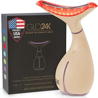 GLO24K 7 Color Light Skin Rejuvenation Neck and Face Massager